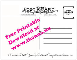 Free Printable Postcard Backside A Ihanna S Blog Printable Postcards Postcard Diy Postcard