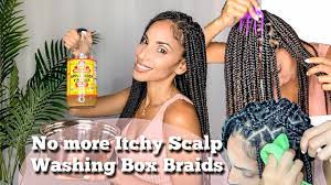 Lift up your braids and apply a bit at the roots doing the same process. How To Wash Scalp With Box Braids Remove Build Up Flakes Stops Itching Youtube