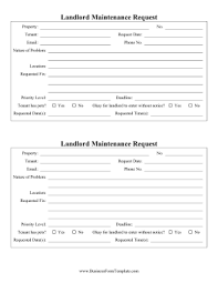 Creating a form from the website. Landlord Maintenance Request Template