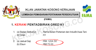 Lepasan diploma perakaunan, pentadbiran, perniagaaan ipta. Kerani Pentadbiran Gred K1