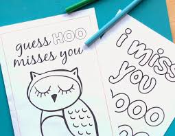 Subscribe to the free printable newsletter. Free Printable Miss You Cards To Color Six Clever Sisters