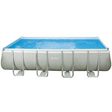 Intex 16ft X 8ft X 42in Rectangular Prism Frame Pool Set With Filter Pump Ladder Ground Rectangle Swimming Pools Rectangular Pool Rectangular Swimming Pools