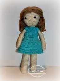 I have worked this pattern in red heart yarn in a us g/4.0 hook and it fits the dolls perfectly. In The Blue Little Crochet Dolls Dress Free Pattern