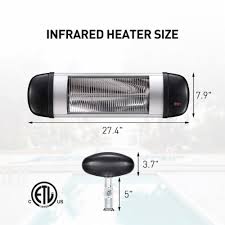 48000 btu stainless steel patio heater: Infrared Heater Patio Heater Outdoor Electric Wall Mounted With Remote Control Indoor 27 In 1 Unit Ralphs