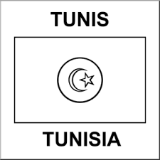 Free national flag of tunisia printable coloring page. Clip Art Flags Tunisia B W I Abcteach Com Abcteach