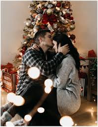 Alayna And Gavin Christmas In Home Session Christmas Couple Pictures Christmas Photography Couples Christmas Photoshoot