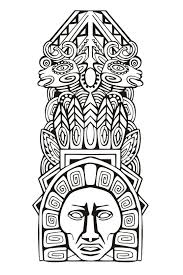 Adult Coloring Pages Mayan Mask 3 Mayan Art Inca Art Aztec Art