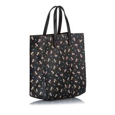 Black Givenchy Antigona Floral Leather Tote Bag Designer Revival