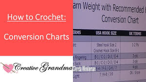 Yarn Weight And Hook Size Conversion Chart Reference Guidelines Plus Sizing Charts