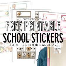 If you know how to use microsoft word, you can design your own shipping and return label templates quickly and easily. Printable School Label Stickers Cute Freebies For You