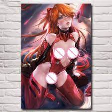 Foocame Asuka Neon Genesis Evangelion Sexy Anime Girl Art Silk Posters And  Prints Painting Decor Wall Pictures For Living Room - AnimeWare.com - Free  Shipping