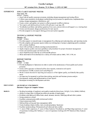 This will typically round up a business's year of progress and performance to let supervisors and team members know how the company did. Report Writer Resume Samples Velvet Jobs