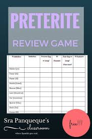 Freeeeebie This Is A Great Review Game Or Review After Learning All Of The Spanish I Spanish Classroom Activities Spanish Teaching Resources Preterite Spanish