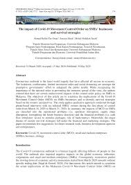 Pagesotherbrandwebsitenews & media websitemalaysia movement control order mco info and news. Pdf The Impact Of Covid 19 Movement Control Order On Smes Businesses And Survival Strategies