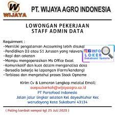 Pabrik sepatu lamongan / pabrik sosis sukabumi / baru 2 minggu bekerja karyawan. Loker Staff Admin Data Info Loker Sukabumi Update Facebook