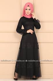 Modaselvim الفساتين Puantiyeli Tul Elbise 5186ay342 Siyah Abaya Tarzi Moda Stilleri Elbise Modelleri