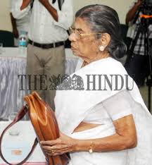 K r gouri amma was the only surviving member of the 1957 ems namboodiripad cabinet in kerala, the first democratically elected communist government anywhere in the world. Jss Leader K R Gouri Amma In Thiruvananthapuram The Hindu Images