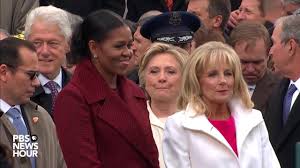 Bush and laura bush, and president bill clinton and secretary hillary. Michelle Obama And Jill Biden Enter Inauguration Day 2017 Ceremony Youtube