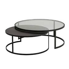 Voir plus d'idées sur le thème maison du monde, mobilier de salon, canapé maison du monde. 2 Tables Basses Gigognes Eclipse En Verre Trempe Et Metal Noir Table Basse Maisons Du Monde Iziva Com