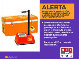 Un equipo de radiografía industrial, que contiene una fuente radiactiva , fue robado el domingo por la noche en la carretera apaseo el alto y salamanca, guanajuato. Alerta En 5 Estados Por Robo De Fuente Radiactiva