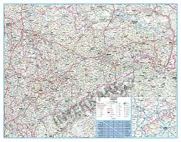 Strassenkarte Deutschland Sachsen 120 X 94cm
