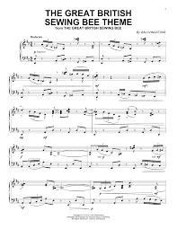 G+g c majorc g+g you be my walker and stay with me as i grow frail g+g c majorc d majord you be the wind and direct me. Ian Livingstone The Great British Sewing Bee Theme Sheet Music Pdf Notes Chords Film Tv Score Piano Solo Download Printable Sku 412191