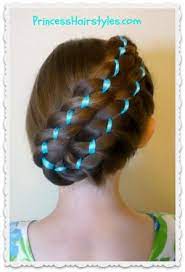 Easter Hairstyles Diagonal Stacked Ribbon Braid Updo Prom Hairstyles For Long Hair Ribbon Braids Hair Styles