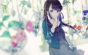 I know his eyes are blue, but here (for me) they look like purple so hope it's ok!! Download 2880x1800 Shh Anime Girl Purple Eyes Black Hair Flowers Chain Blurry Wallpapers For Macbook Pro 15 Inch Wallpapermaiden