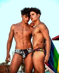 Pierre and Nick, a gay couple –