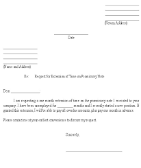 Sample Letter For Request For Extension Of Time On Promissory Note Template Notes Template Promissory Note Lettering