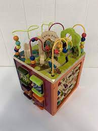 B Toys Zany Zoo Wooden Activity Cube In 2021 Activity Cube Toys Farm Animals Activities