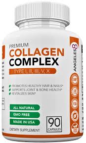 All Natural Collagen Peptides Capsules Types I Ii Iii V X Anti Aging Hydrate Skin Hair Growth Strong Joints Bones Nails Hydrolystate Collagen Protein Supplement For Women And Men Walmart Com Walmart Com