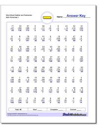 Math Worksheets With Mixed Addition And Subtraction Problems Addition Subtraction Printables Mathprinta Math Worksheets Subtraction Worksheets Subtraction