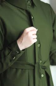 Giy Cik Cepli Tam Boy Ferace Yesil Tesettur Ferace Kap Pardesu Panco Suhneva Yesil Kaptan Panco