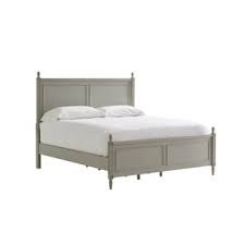 Prepac select 4 post drifted gray wood finish eastern king bed with 4 drawer. Farmhouse Rustic Grey Beds Birch Lane