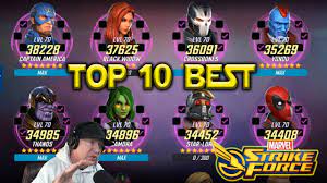 The game features marvel superheroes as playable characters. Top 10 Best Characters Dec 2018 Marvel Strike Force Msf Youtube