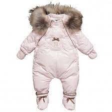 Baby Girls Fur Trim Down Padded Snowsuit Girls Fur Baby Girl Dresses Baby Fashion
