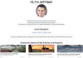 Build A Portfolio Website In A Flash | By Jeff Hale | Towards Data Science
