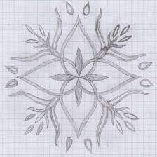 Flower Design On Paper Graph Paper Drawings Graph Paper Designs Paper Art Design