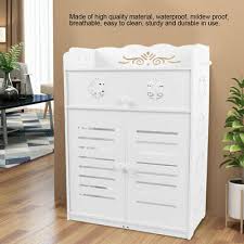 Weißes holzgestell kombiniert mit einem gestreiften baumwollbezug in den körben. Regal Mehrzweckschrank Sideboard Schubladenschrank Kommode Schrank Weiss B Ware Eur 369 90 Picclick De
