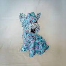Yorkie 3d Printed Figurine Decoupage Decopatched Dog Yorkshire Terrier Gift Idea Ornament Statue 3d Model Anim Handmade Dog Animal Figurines Prints
