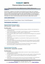 Plan, upd, lrp and reporting of variances. Financial Advisor Resume Samples Qwikresume