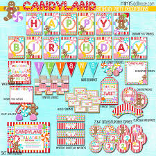 Candyland Decorations Printable Candy Land By Mimisdollhouse Candyland Birthday Candy Land Birthday Party Candyland Party Decorations