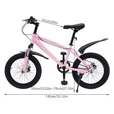 PINYELIN 18 inch Mountain Bike for Children, Kids Mountain Bikep Unisex  Childrens Bike Kids Bike Bicycle, Kids Bike with Tyre Pump (pink) : ...