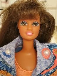 1990's Paint 'N Dazzle Doll Barbie Brunette Vintage Mattel