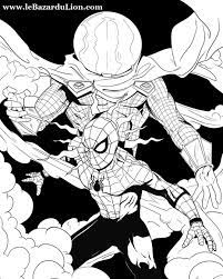 50 coloriages de Marvel : Spider-man #9 Vautour et Mystério [Coloriage][Activité]  - Le Bazar du Lion