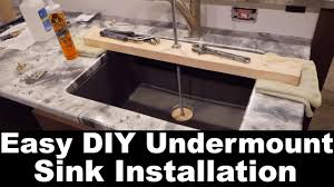 diy easy undermount sink install youtube
