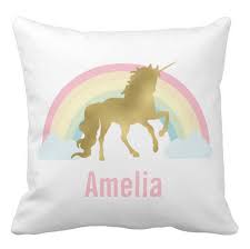 Câlinez cette douce et belle licorne. Housse De Coussin Licorne Or Sur Mesure Mignon Cadeau Fantaisie Rose Pour Filles Et Filles Decoration De La Maison Aliexpress