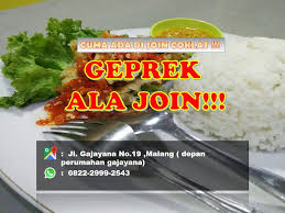 Geprek Ala Join Wa 0822 2999 2543 Ayam Geprek Malang Malang Coklat