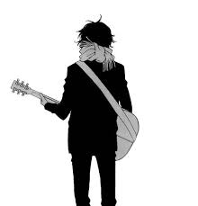 Black And White Anime Boy With Guitar Anime Boy Cute Guitar Favim Com 1246712 Jpg 500 522 Anime Black And White Comics Anime Music